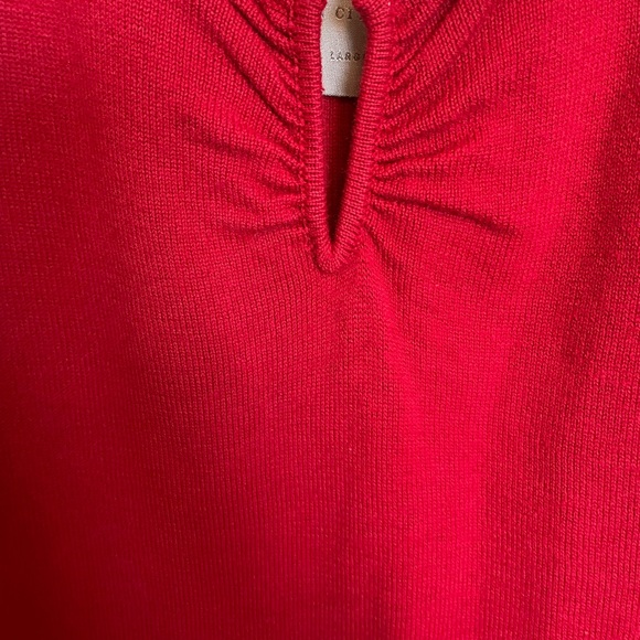 Modern Citizen Womens XL Red Farrah Notch Neck Knit Tank Top Sleeveless Cropped - Picture 4 of 4